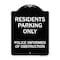 Signmission Parking Residents Parking Police Informed of Obstruction Aluminum Sign, 24" x 18", BW-1824-23355 A-DES-BW-1824-23355 - alternate 1